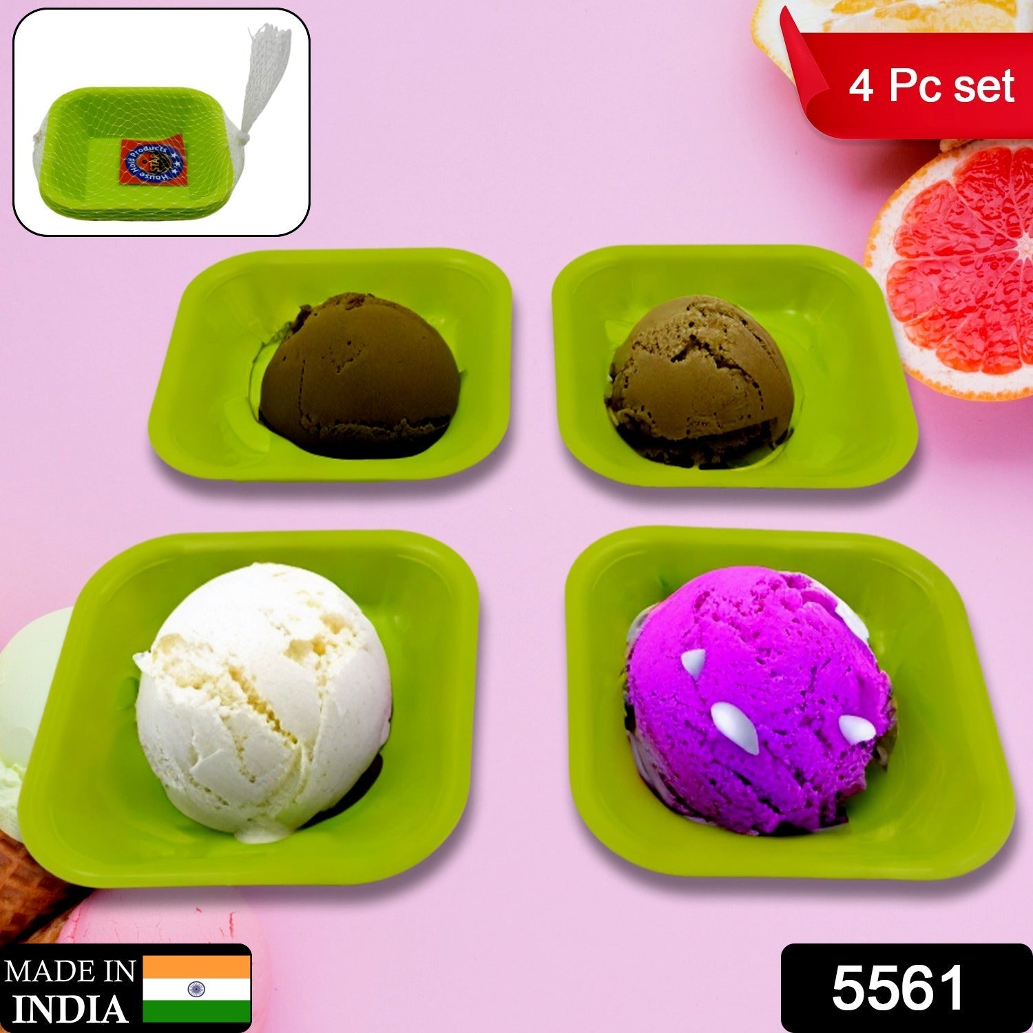 5561 Small Square Plastic Ice Cream Plate Snacks / Breakfast Plate, Kitchen Square Microwave Safe (4 Pcs Set) 5561 Small Square Plastic Ice Cream Plate Snacks / Breakfast Plate, Kitchen Square Microwave Safe (4 Pcs Set)